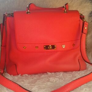 Auth MCM crossbody bag (pink orange)